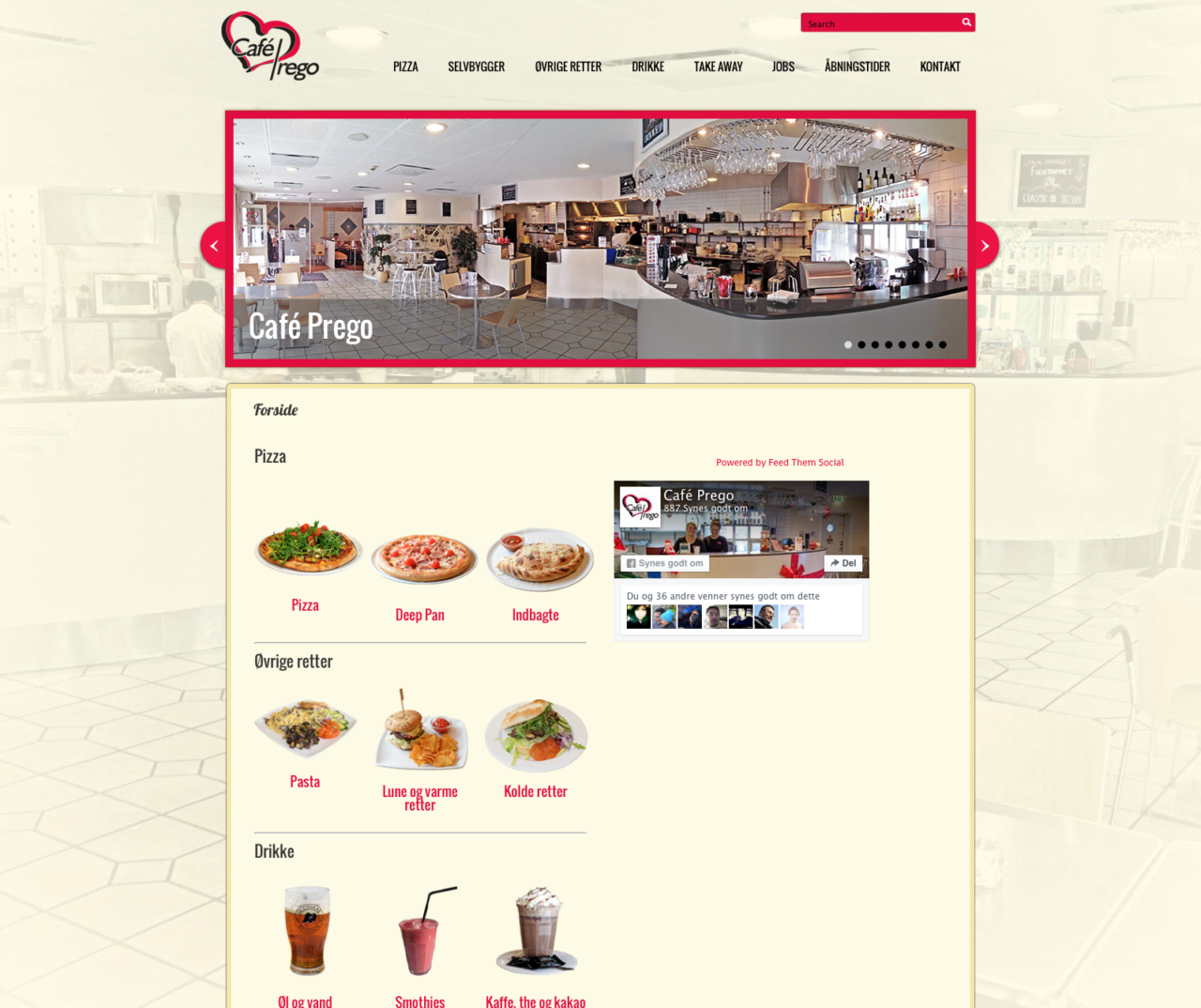 Café Prego webdesign
