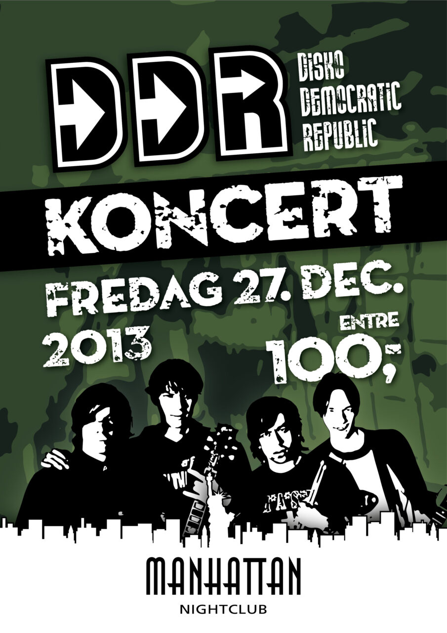 Manhattan Nightclub DDR koncert plakat